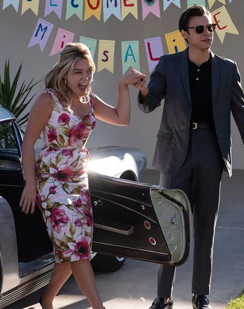 Alice’s Vintage Floral Dress in Don’t Worry Darling