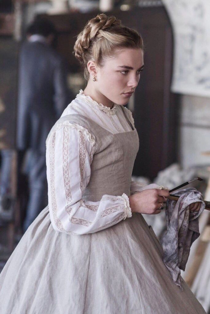 Amy March’s White Lace Blouse Worn by Florence Pugh in Little Women
