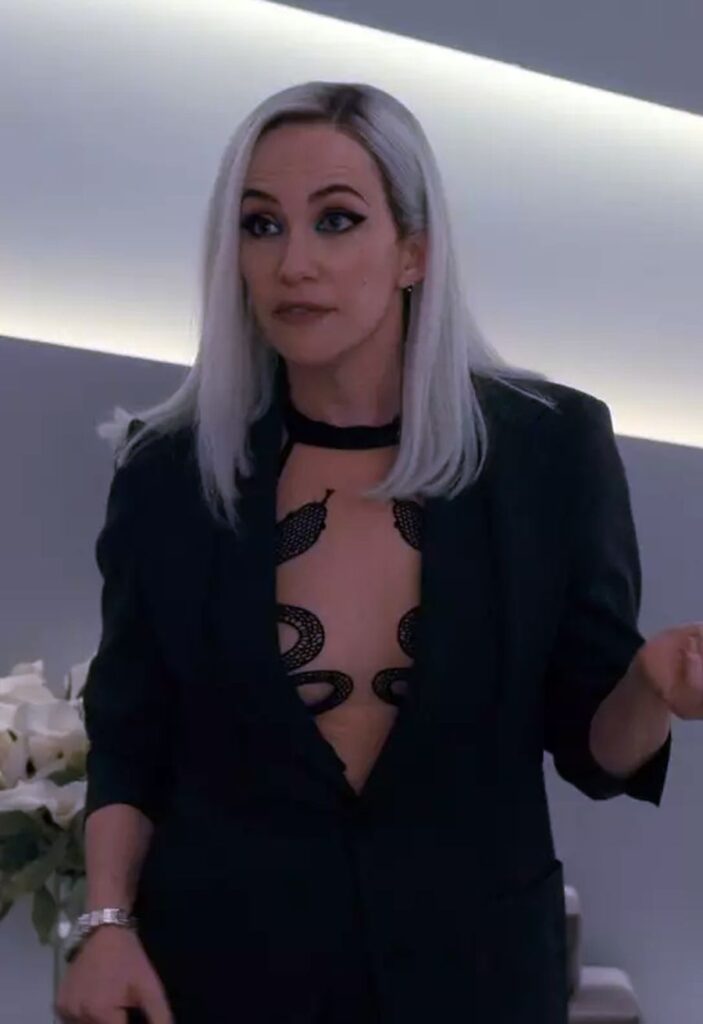 Medusa Snake Bodysuit worn by Camille L'Espanaye (Kate Siegel) in The Fall  of the House of Usher (Season 1)