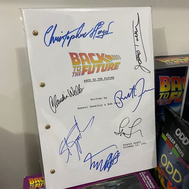 Back to the Future Gifts Signed Back to the Future Screenplay