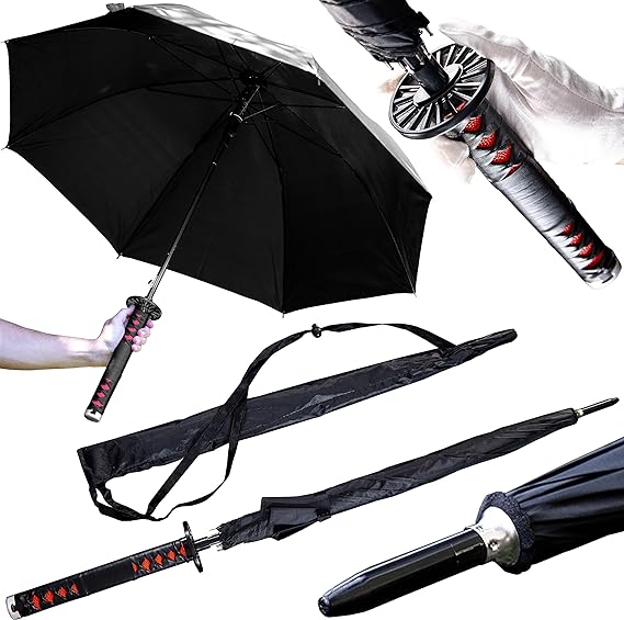 Gift Idea for Mizu, Taigen, Akemi, Ringo Blue Eye Samurai  Samurai Sword Umbrella