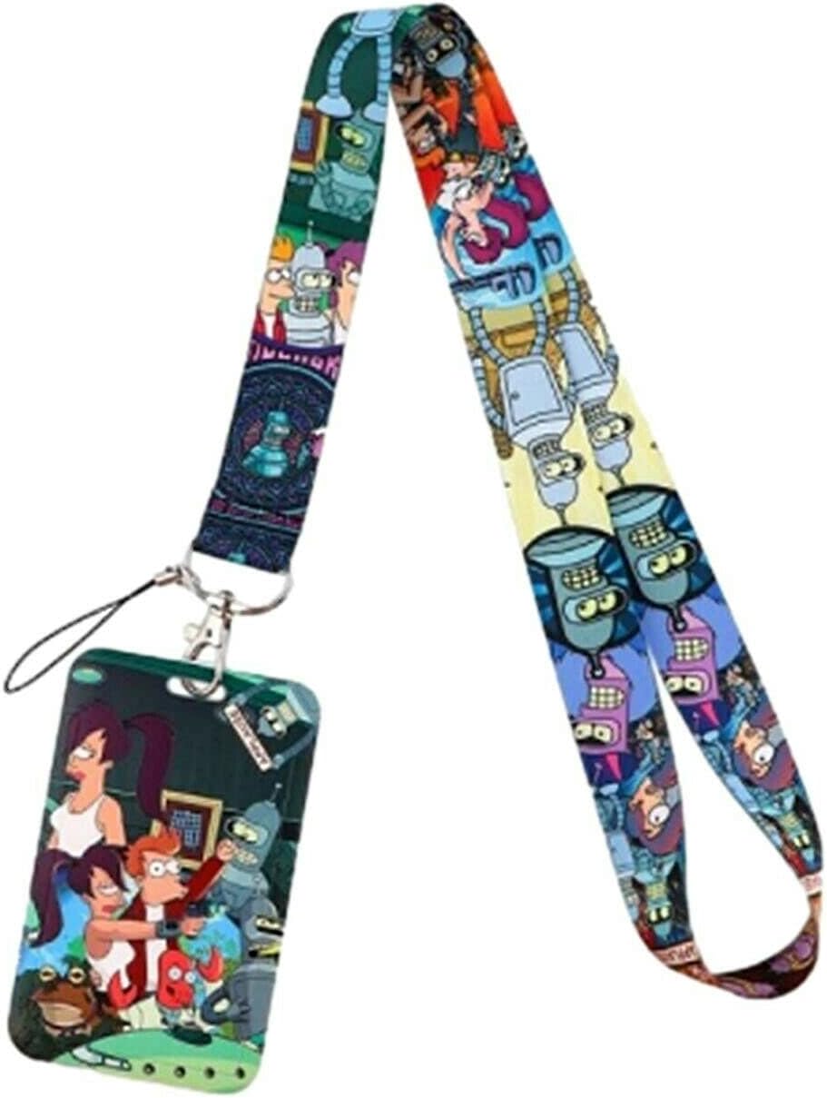 Futurama Themed Keychain w/ ID holder Gift Ideea