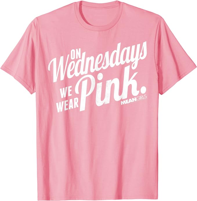Gift-Idea-Mean-Girls "On Wednesdays We Wear Pink" T-Shirt