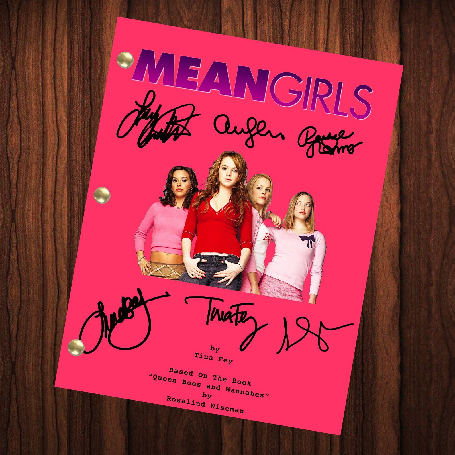 Mean Girls Gifts Autographed Movie Script