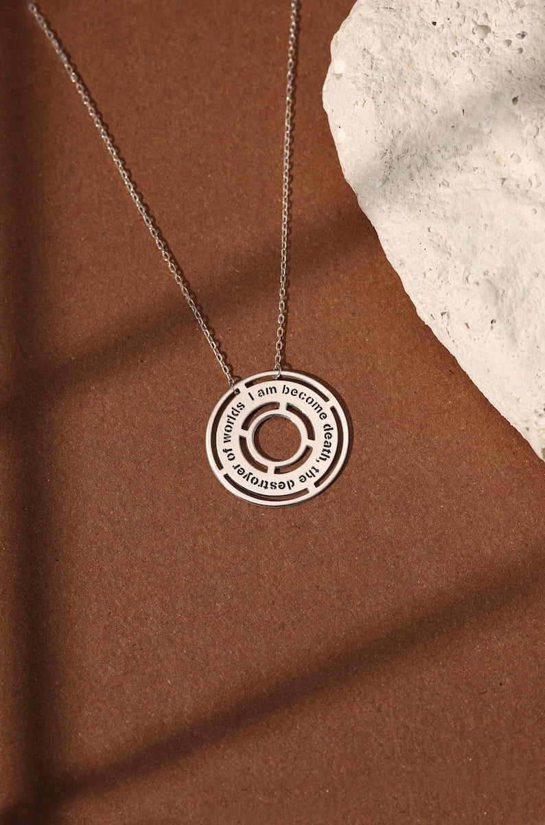 Oppenheimer Gifts Destroyer of Worlds Quote Necklace