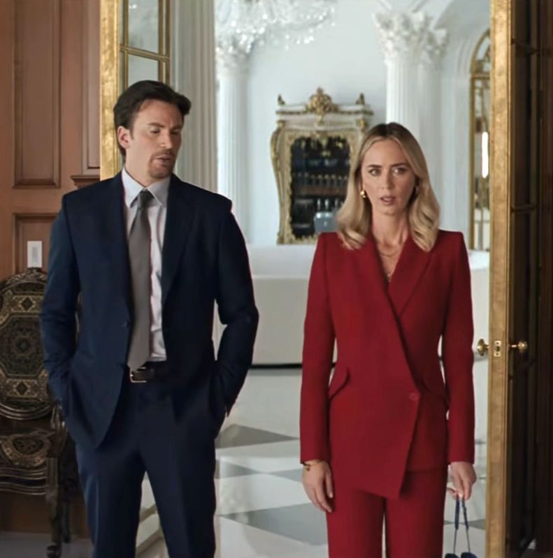 Liza’s Pain Hustlers Red Two Piece Suit with Wrap Blazer
