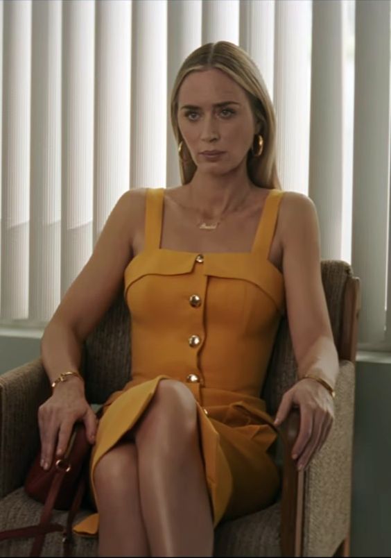 Liza’s Pain Hustlers Yellow Button-Front Midi Dress