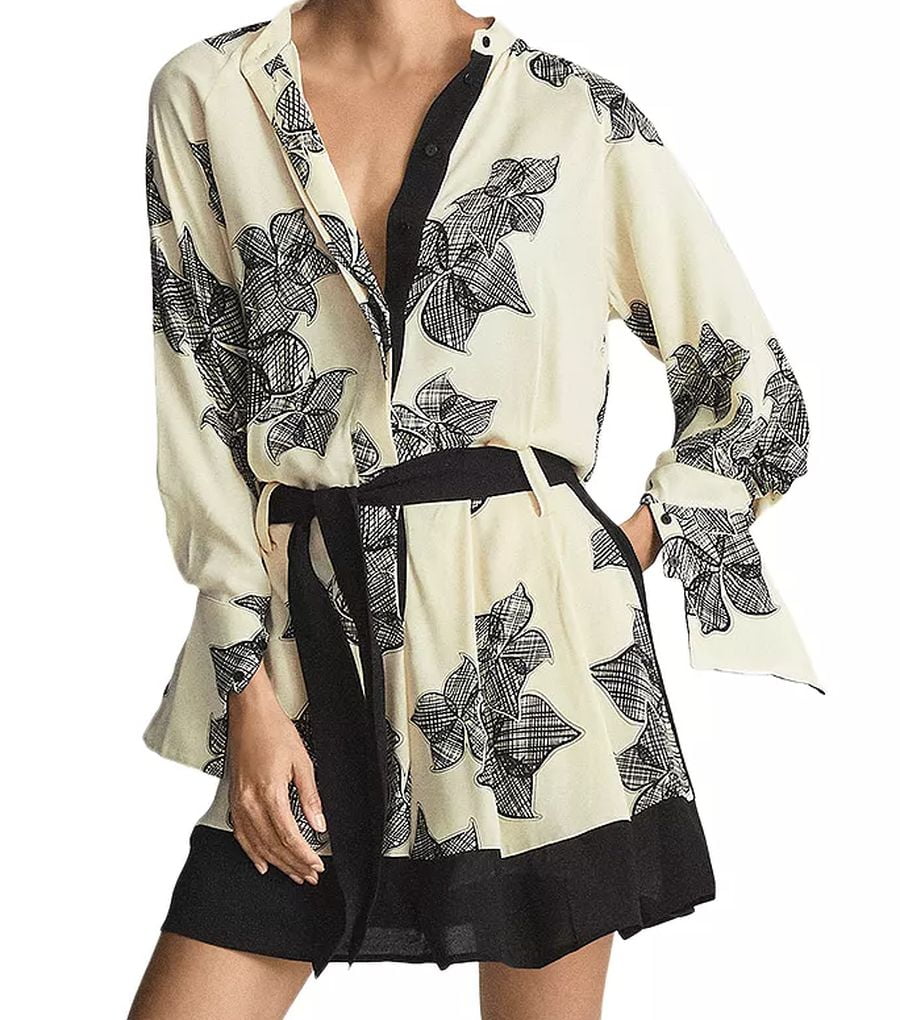 Madeline-Usher’s-Reiss-Floral-Belted-Mini-dress-2