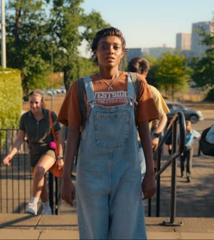 Mia’s Comfortable Light Blue Overalls in Everything Now