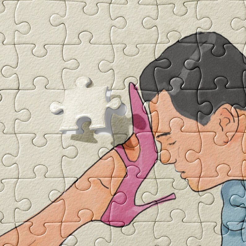 Sexy Gift inspired by Wolf of The Wallstreet- Jigsaw puzzle wolf of wallstreet margot robbie dicaprio digital art