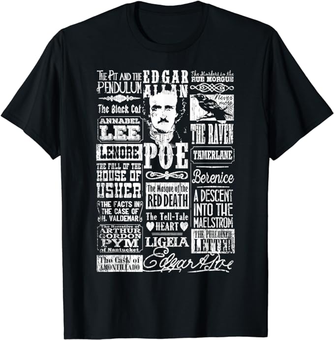 the-fall-of-house-usher-gift-ideas-Edgar Allan Poe Shirt Poems Quotes
