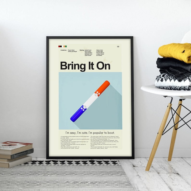 Bring it On gifts Midcentury Modern Movie Poster