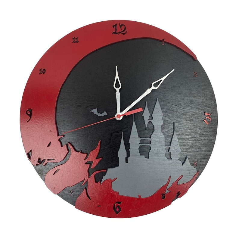 Castlevania Gifts Title Card Clock