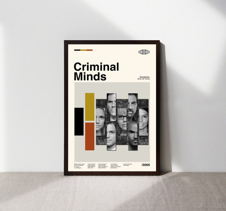 Criminal Minds Gifts Criminal Minds Cast Minimalistic Poster