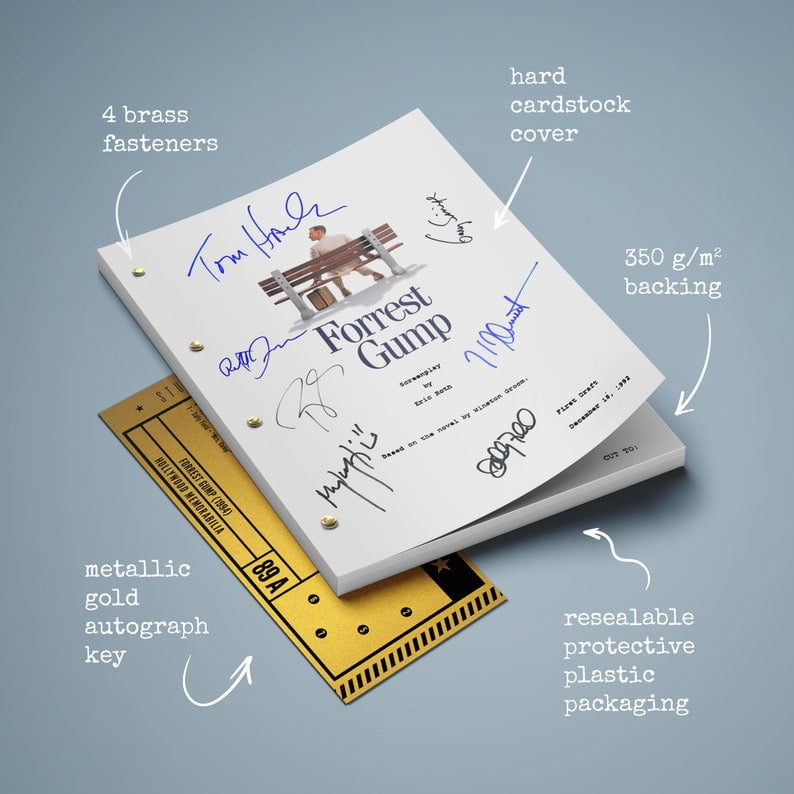 Forrest Gump Gifts Autographed Forrest Gump Screenplay