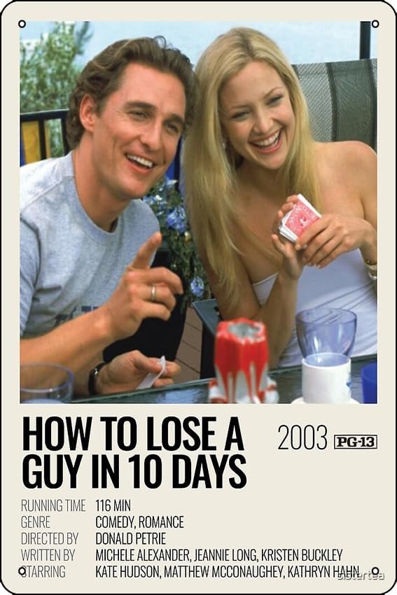 How To Lose A Guy In 10 Days Gifts How to Lose a Guy in 10 Days: Tin Movie Plaque