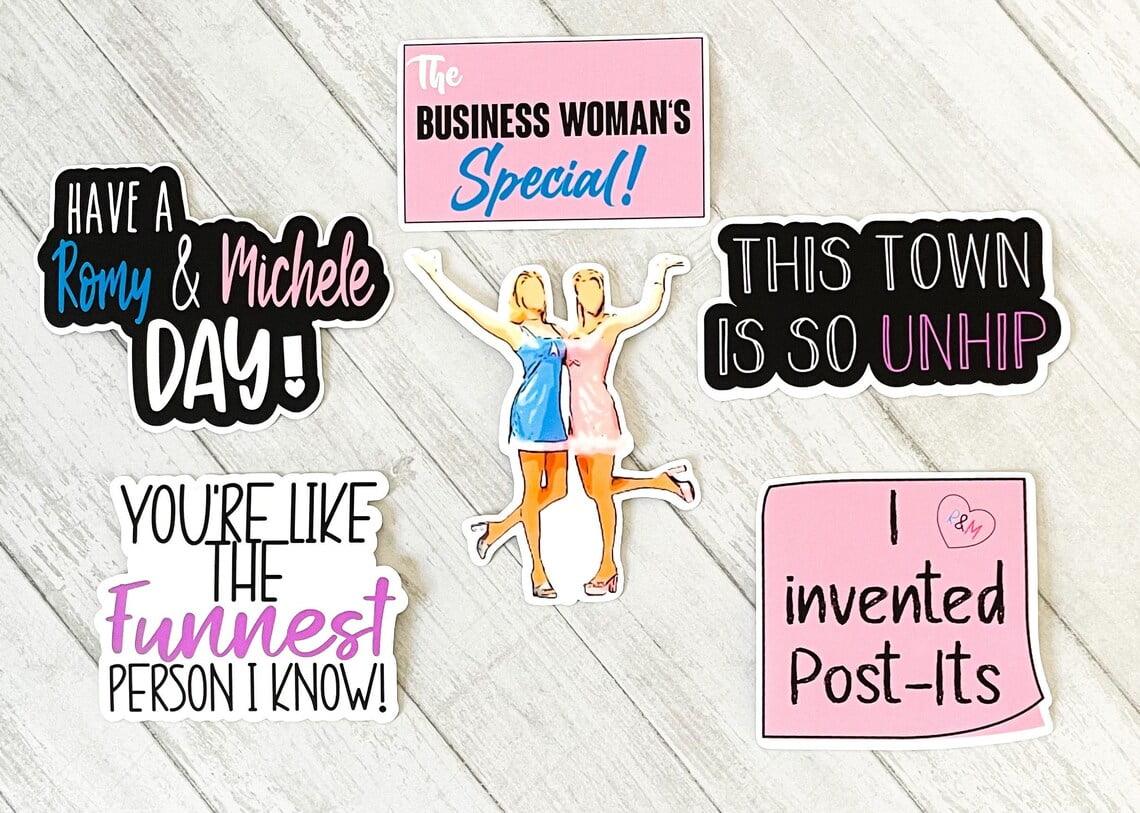 Romy and Michele's High School Reunion Gifts Romy and Michele Sticker Set