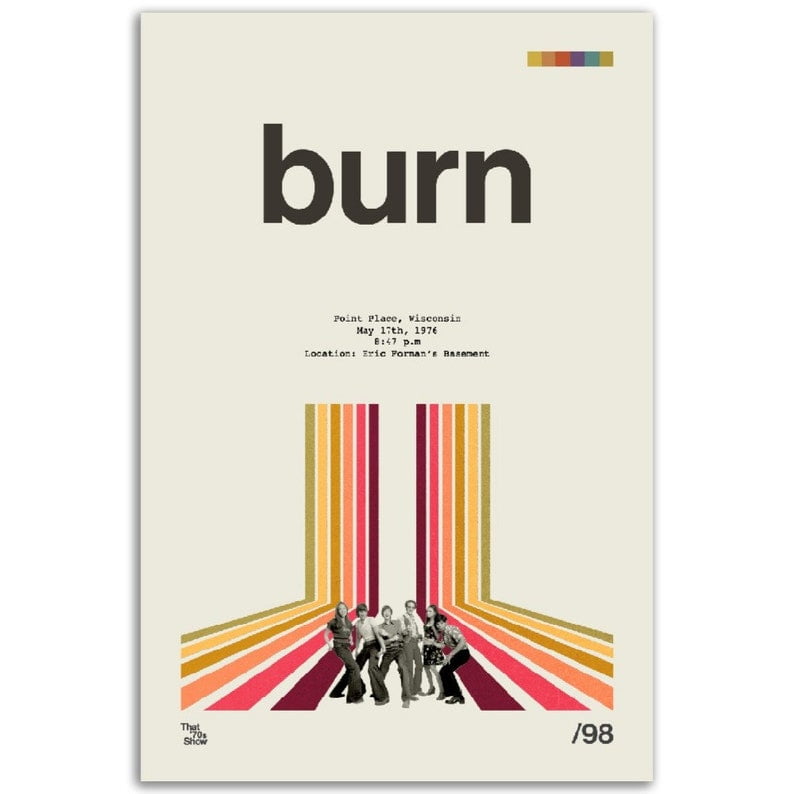 That 70s Show Gifts "Burn" Retro Art Print