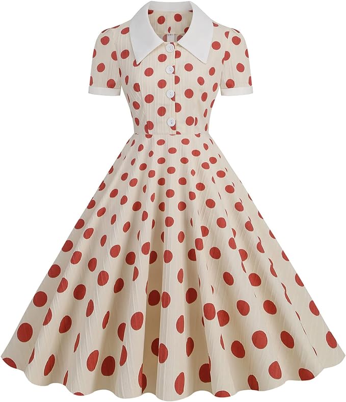 The Godfather Gifts Diane Keaton's Polka Dot Vintage Style Dress