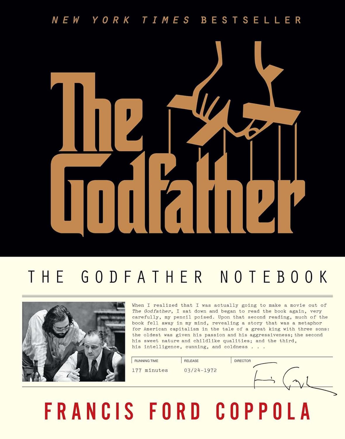 The Godfather Gifts Francis Ford Coppola Notebook for the Godfather