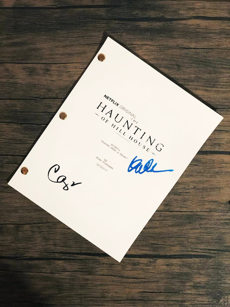 The Haunting of Hill House Gifts Reprint of an Autographed Script For the Pilot Episode