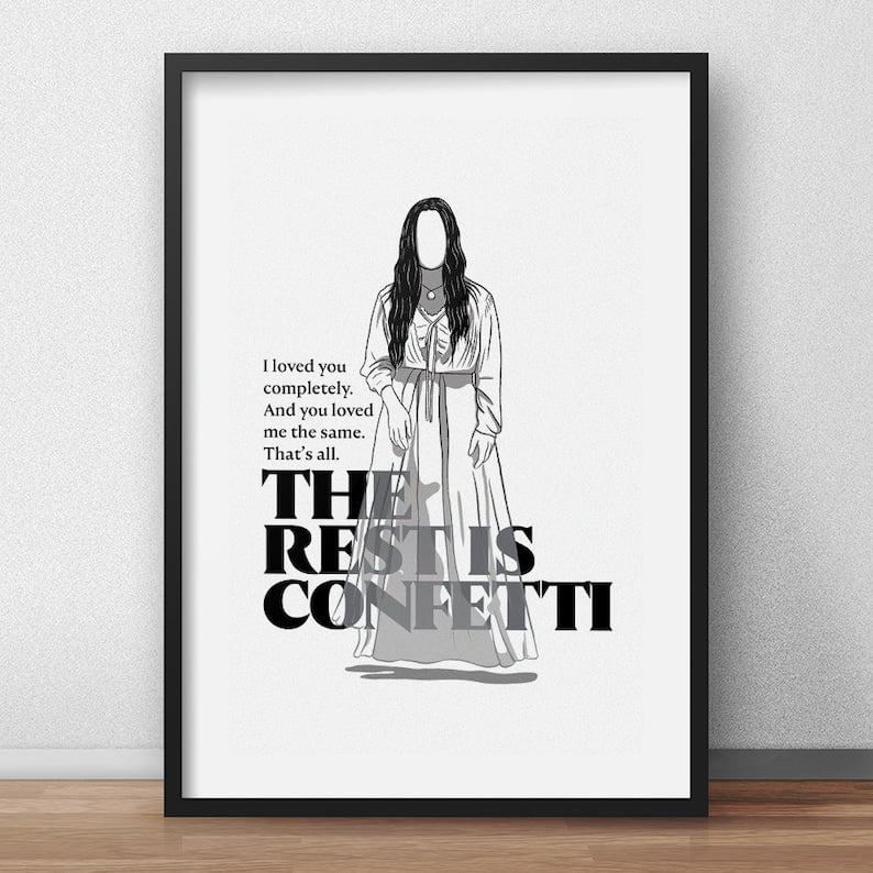 The Haunting of Hill House Gifts "The Rest is Confetti" Minimalistic Print