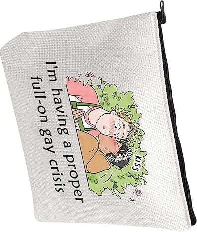 Heartstopper Gifts "Proper Full On Gay Crisis" Cosmetic Bag