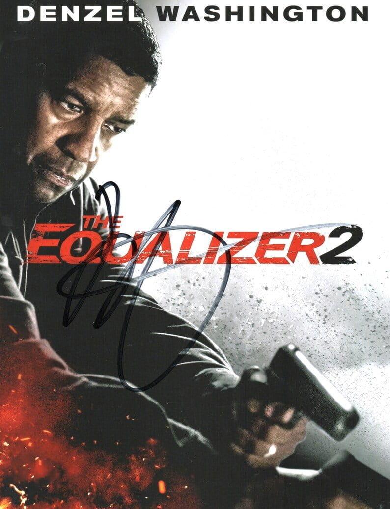 The Equalizer Gifts Denzel Washington Autographed Photo