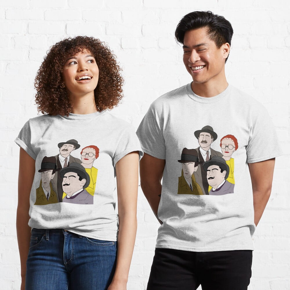 Agatha Christie's Poirot Gifts "Poirot and Friends" T-shirt