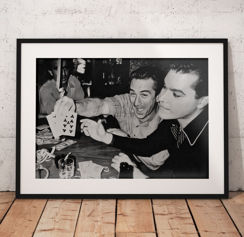 Goodfellas Gifts Robert De Niro and Ray Liotta Playing Poker - Print