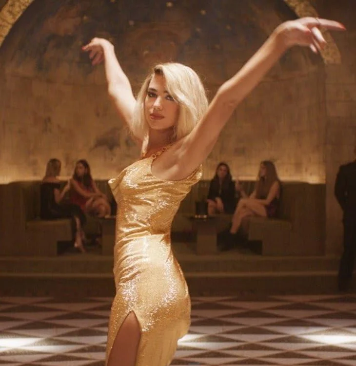 argylle movie gold dress Steal the Look: Dua Lipa's LaGrange Argylle Outfit