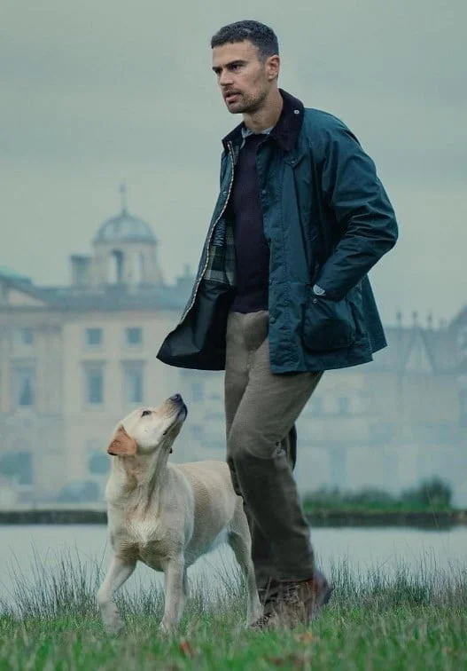 The Barbour Waxed Jacket of Eddie Horniman in The Gentlemen