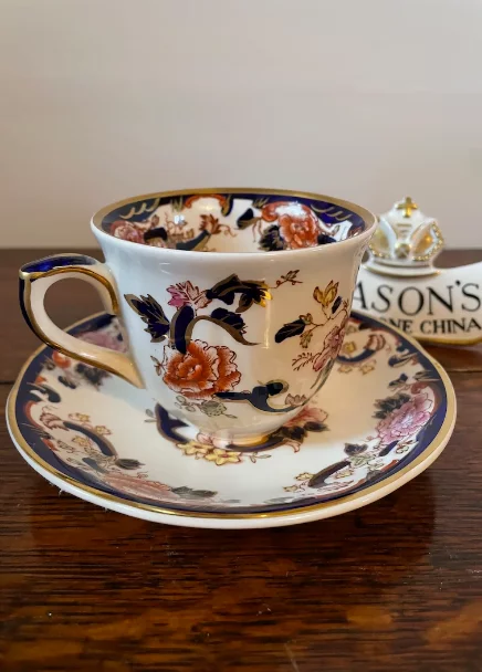 Vintage-Masons-Ironstone-Blue-Mandalay-design-tea-cup-saucer-as-seen-in-The-Gentlemen-Series-by-Netflix