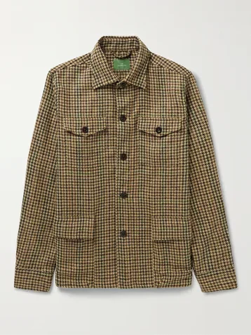 Sid Mashburn Houndstooth Jacket worn by Eddie Horniman (Theo James) as seen in The Gentlemen season 1 episode 8. (Sold Out)