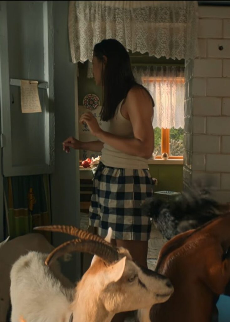 Checked-Black-and-White-Shorts-worn-by-Oliwia-Netflix-NoPressure