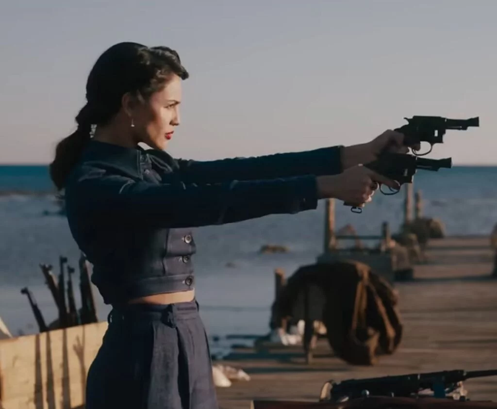 The Eiza Gonzlez The Ministry of Ungentlemanly Warfare Outfits and their  1940's Bespoke Charm - Elemental Spot