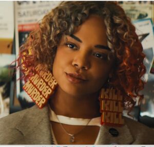 Sorry To Bother You Earrings Tessa Thompson Murder Murder Murder Kill Kill Kill