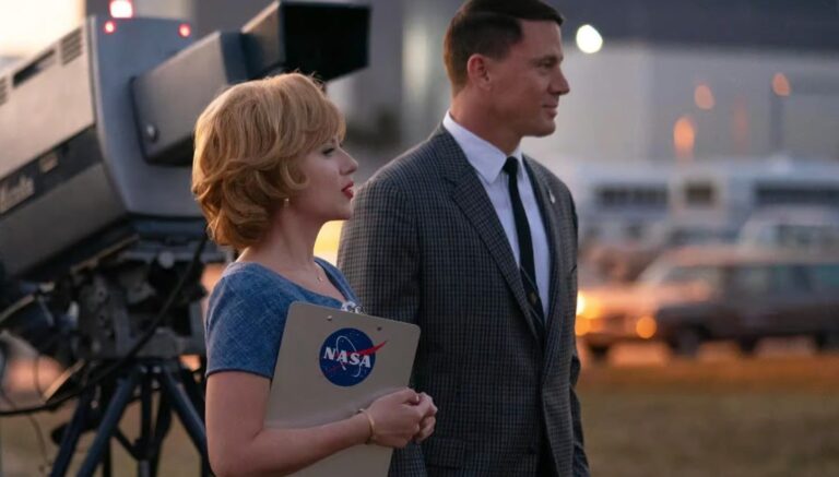 Fly Me to the Moon: Scarlett Johansson’s Kelly Jones Office Siren Style to “Sell the Moon” 