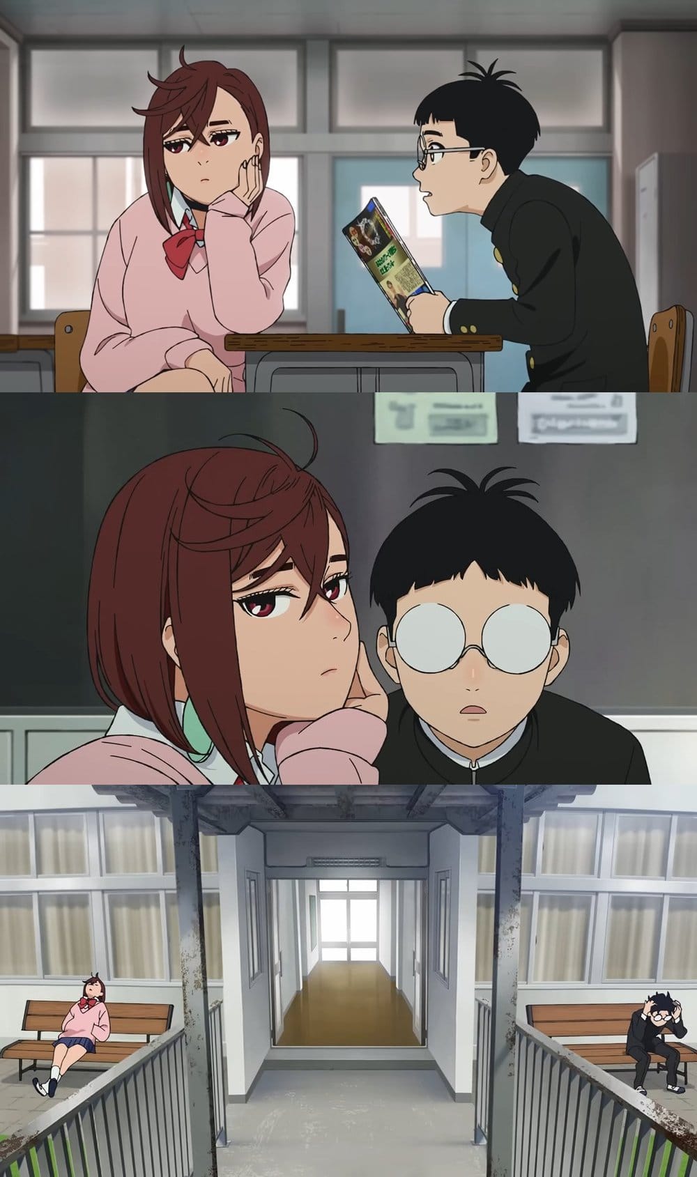Momo Ayase Dandadan scene