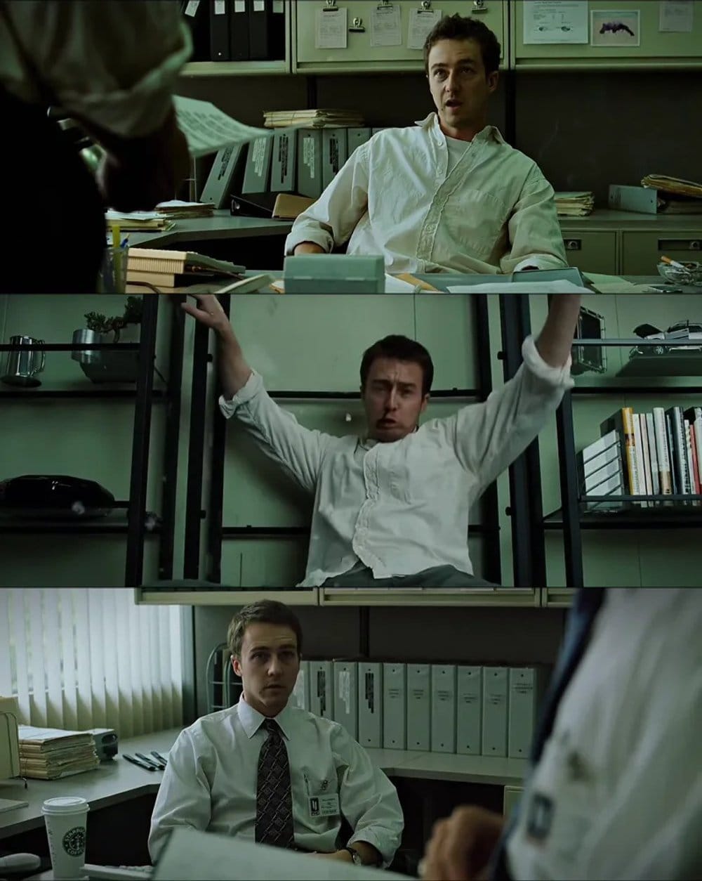 Narrator Fight Club scene