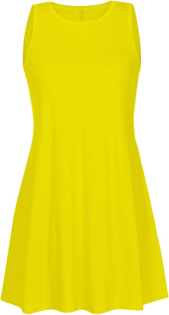 Yellow Sleeveless Mini Dress