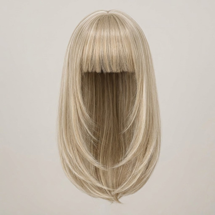 Blonde shoulder-length wig