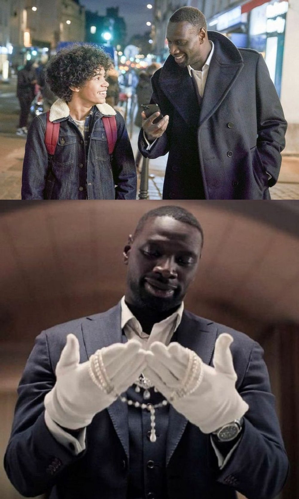 Assane Diop Lupin scene