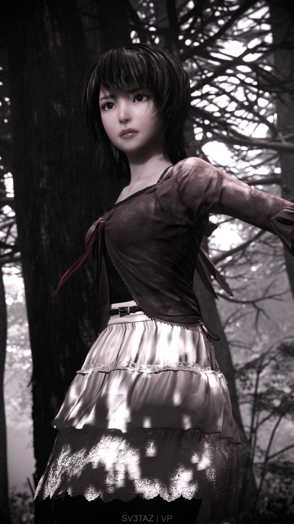 Mayu Amakura Fatal Frame II: Crimson Butterfly Remake scene