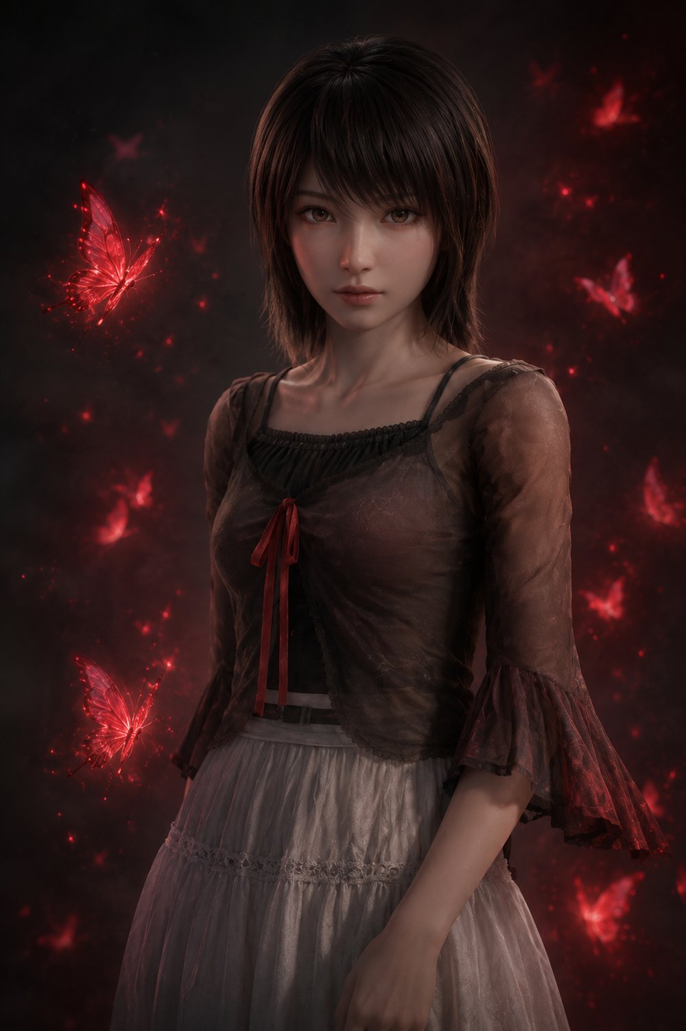 Mayu Amakura Fatal Frame II: Crimson Butterfly Remake scene