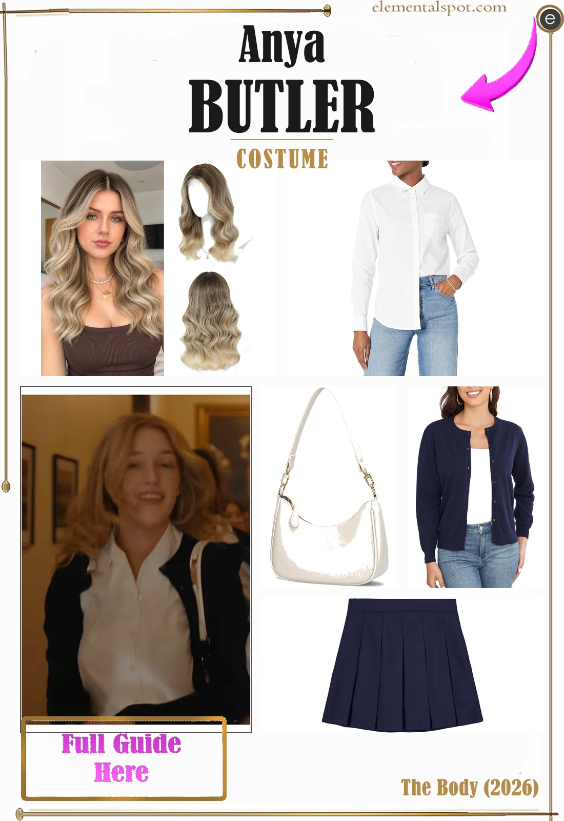 Anya Butler The Body (2026) costume — all pieces in one pin