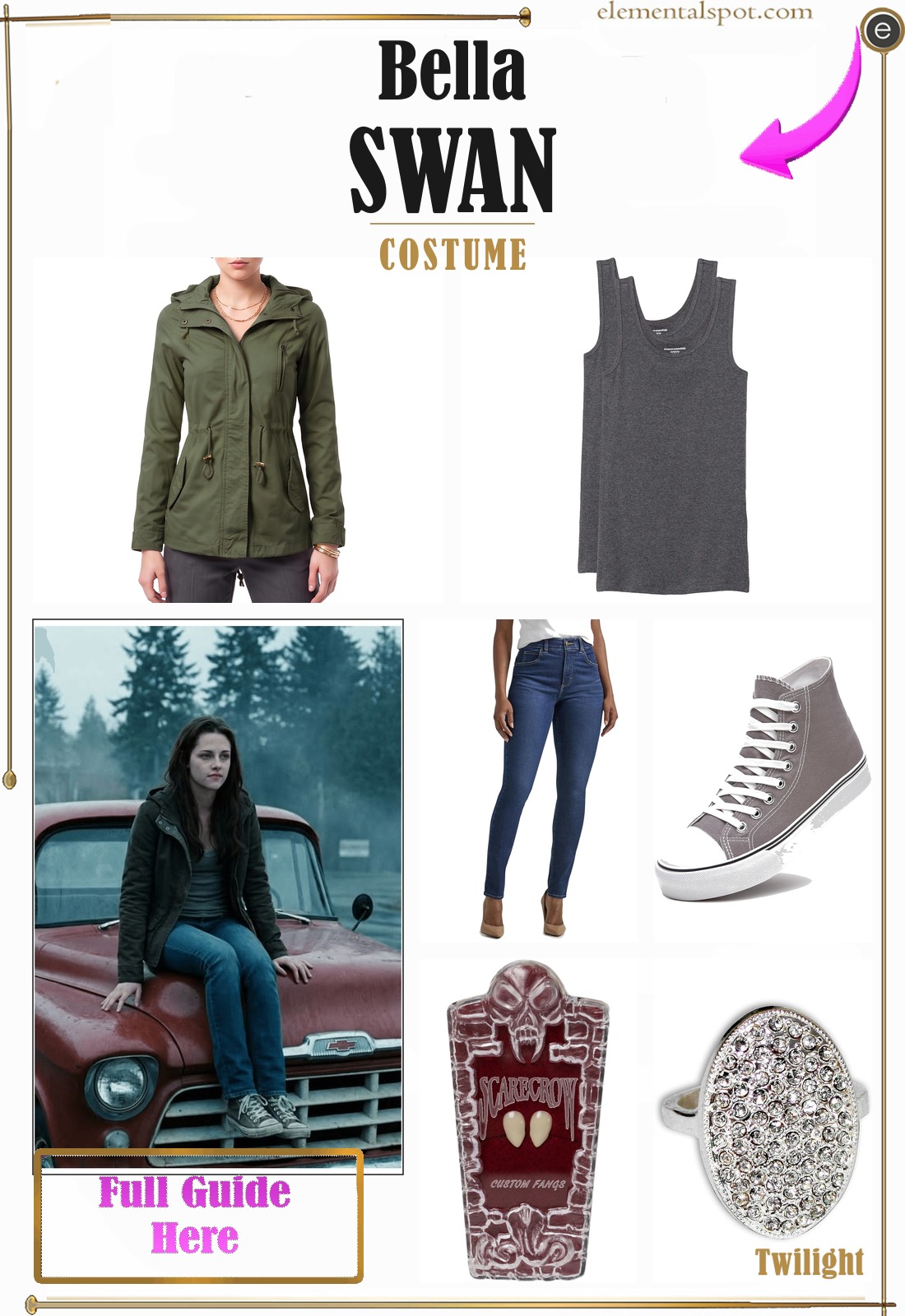 Bella Swan Twilight costume — all pieces in one pin