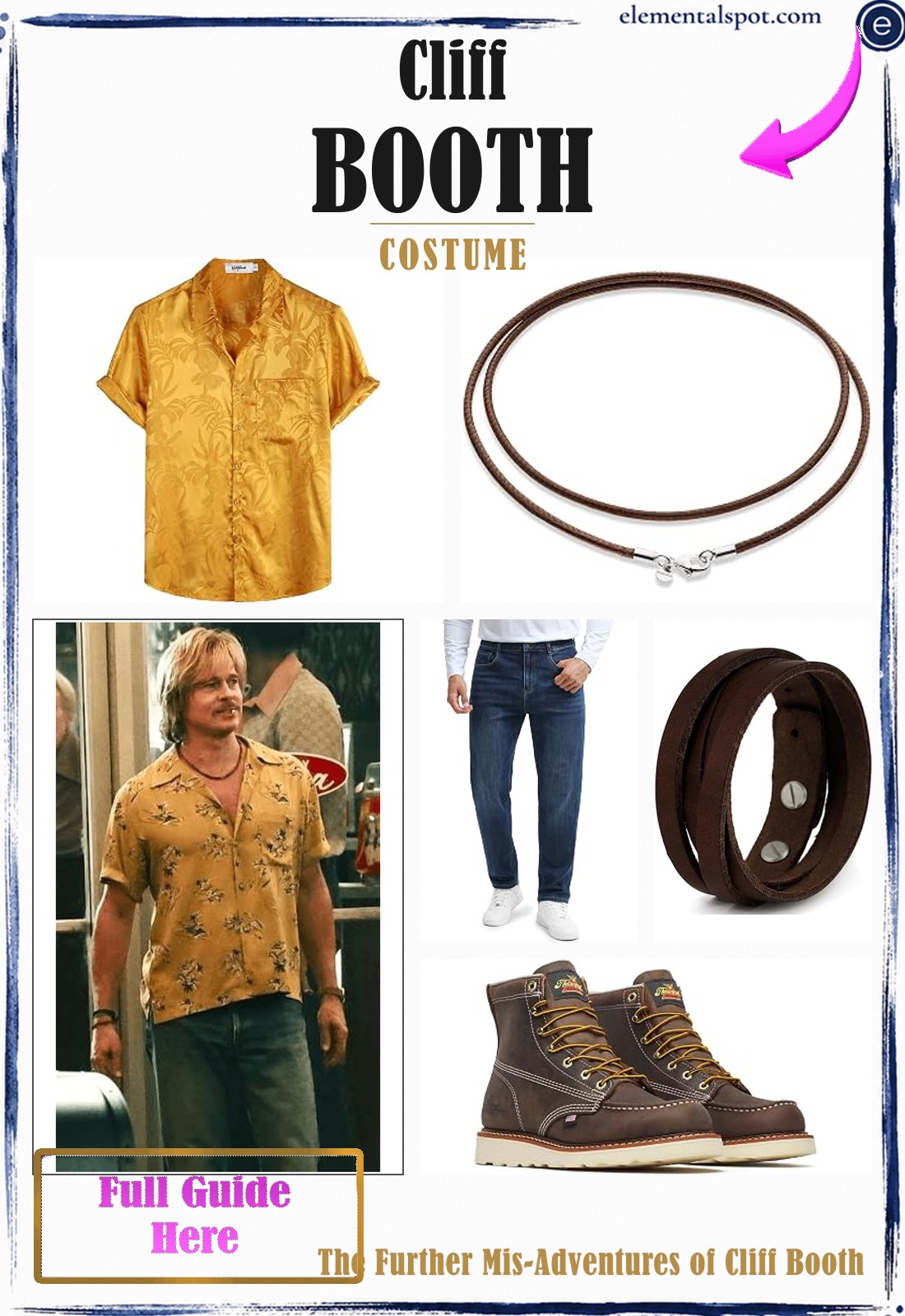 Cliff Booth The Further Mis-Adventures of Cliff Booth costume — all pieces in one pin