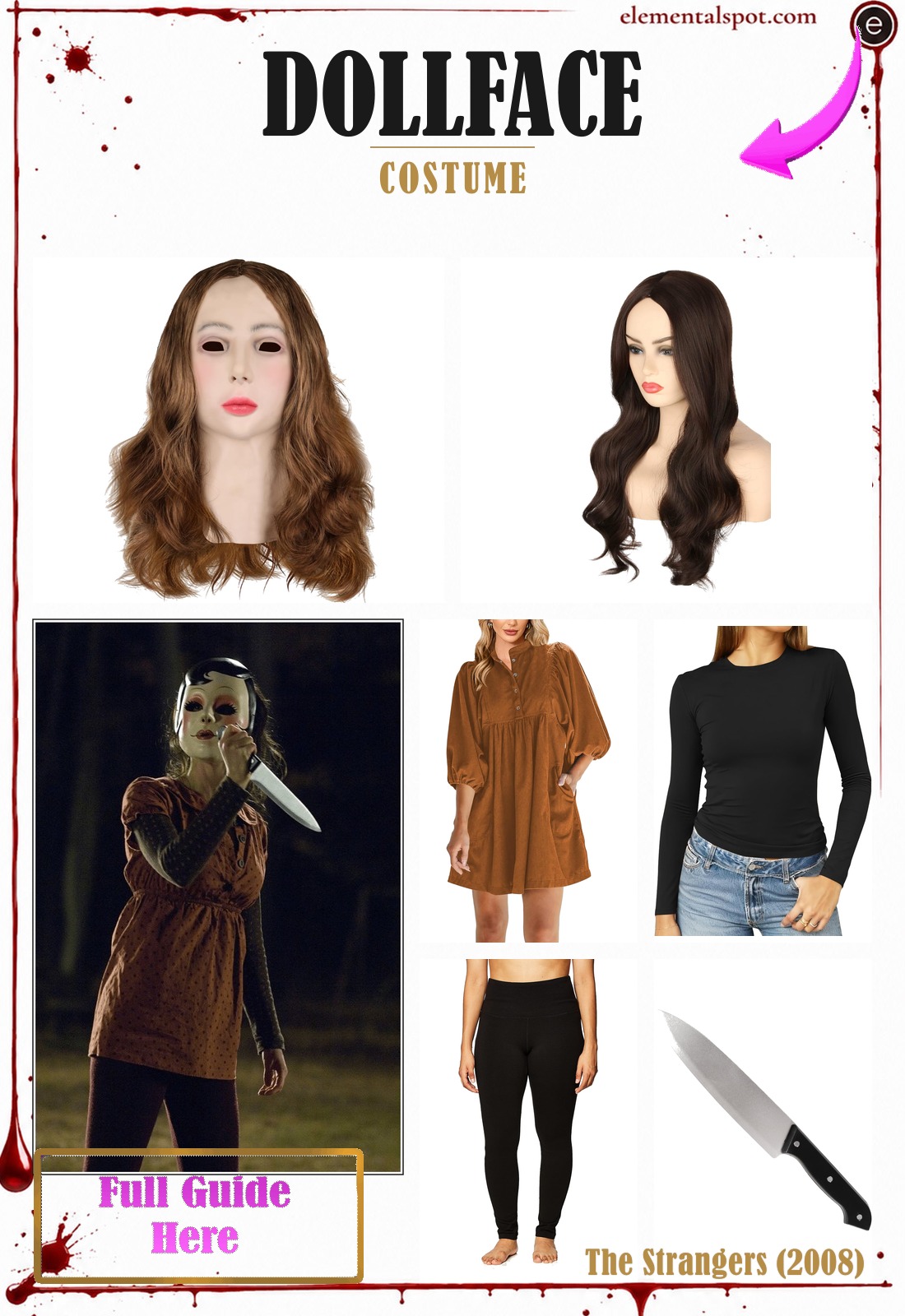 Dollface The Strangers (2008) costume — all pieces in one pin