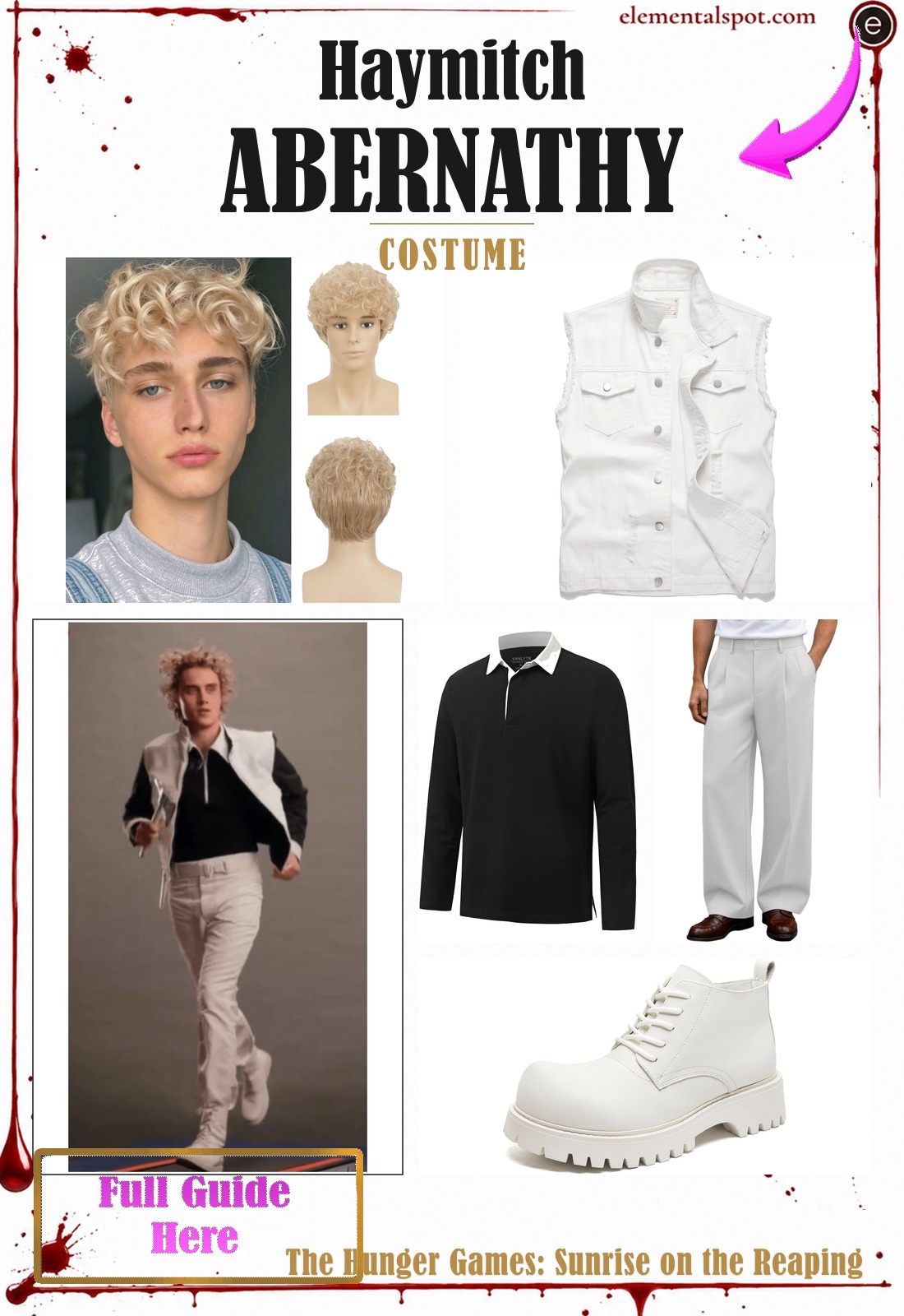 Haymitch Abernathy The Hunger Games: Sunrise on the Reaping costume — all pieces in one pin